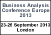 Business Analysis Conference in Europe. September 23-25, 2013