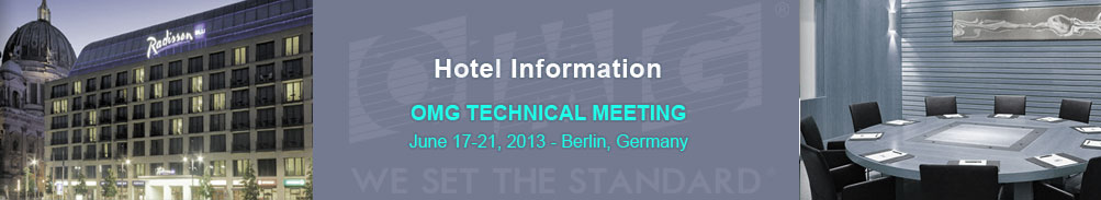 Hotel Information -June 17-21, 2013, Berlin, Germany