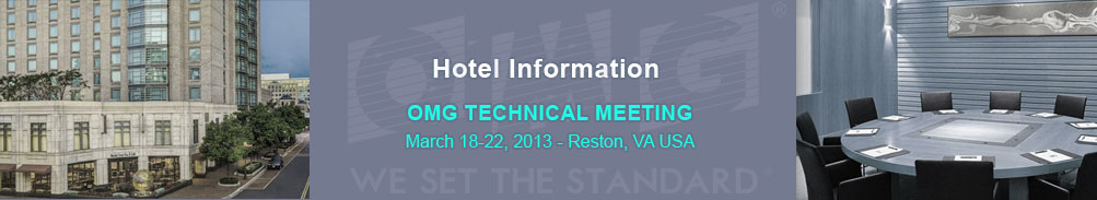 Hotel Information - March 18-22, 2013 - Reston, VA USA 