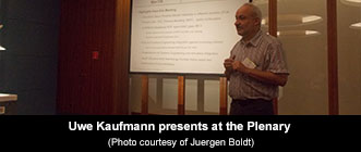Uwe Kaufmann presents at the Plenary