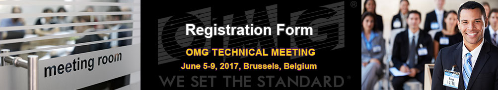 Registration Form - Technical Meeting - June 5-9, 2017 - Brussels, Belgium