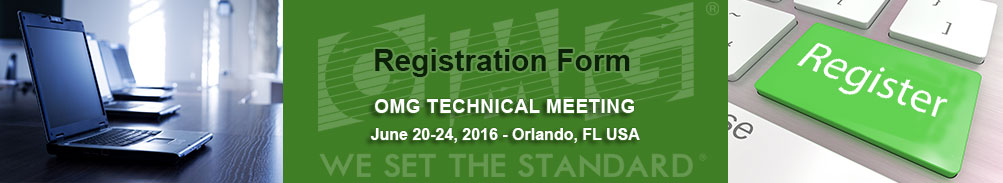 Registration Form - Technical Meeting - June 20-24, 2016 - Orlando, FL USA