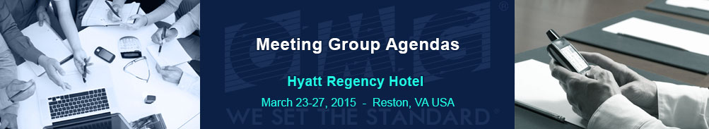 Meeting Agendas - Technical Meeting -  March 23-27, 2015, Reson, VA USA